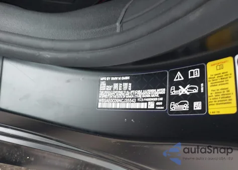 2022 BMW M8 Competition z USA, uszkodzony, nr VIN WBSAE0C09NCJ35543